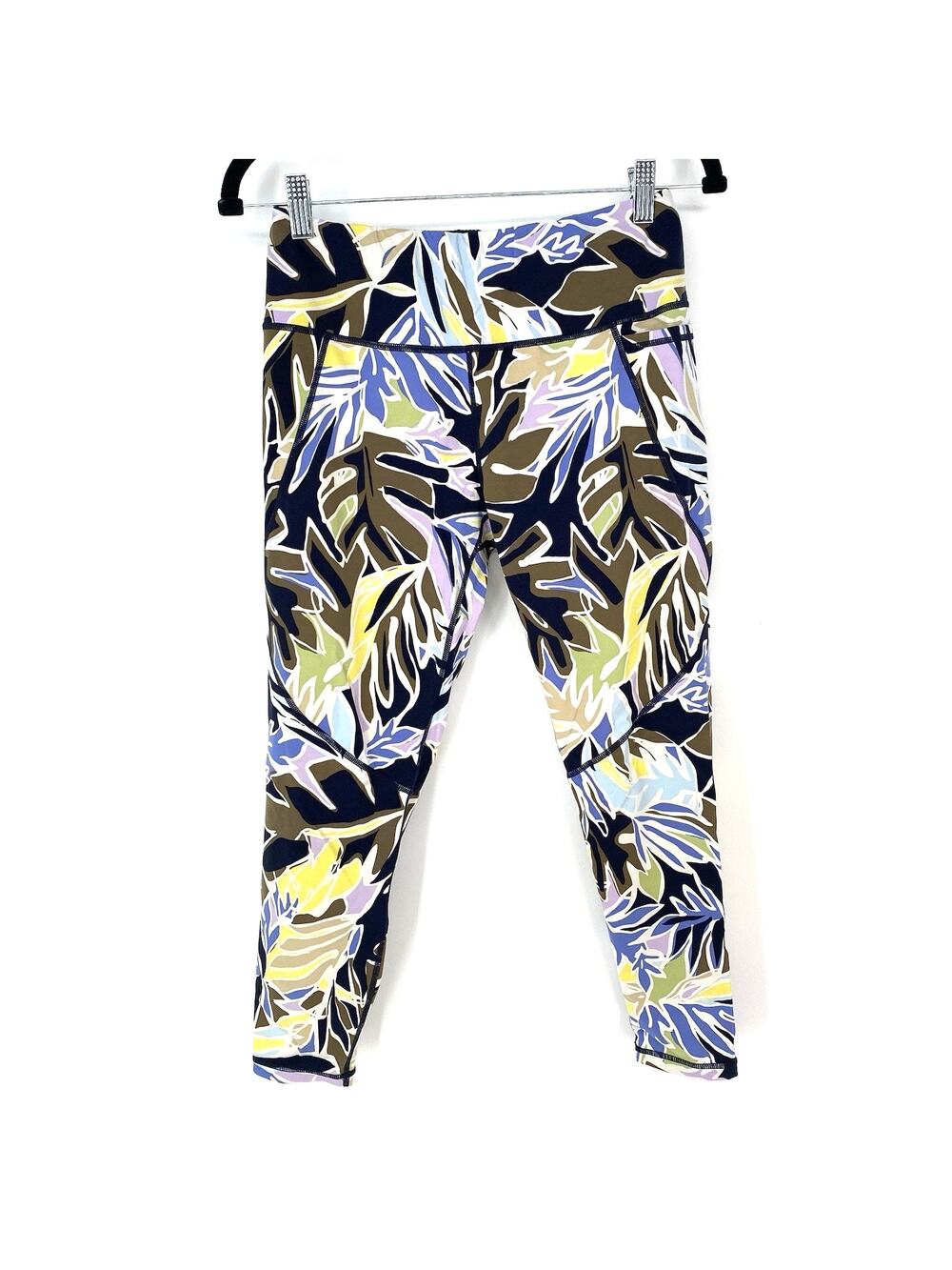 Sweaty Betty Power Pocket 7/8 Leggings Paper Leaf Print Womens 8-10